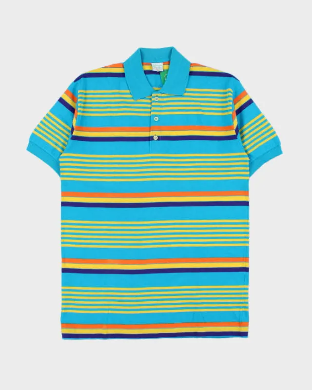 DSWT 1980s Benetton Stripe Polo Shirt - L sold by Rokit