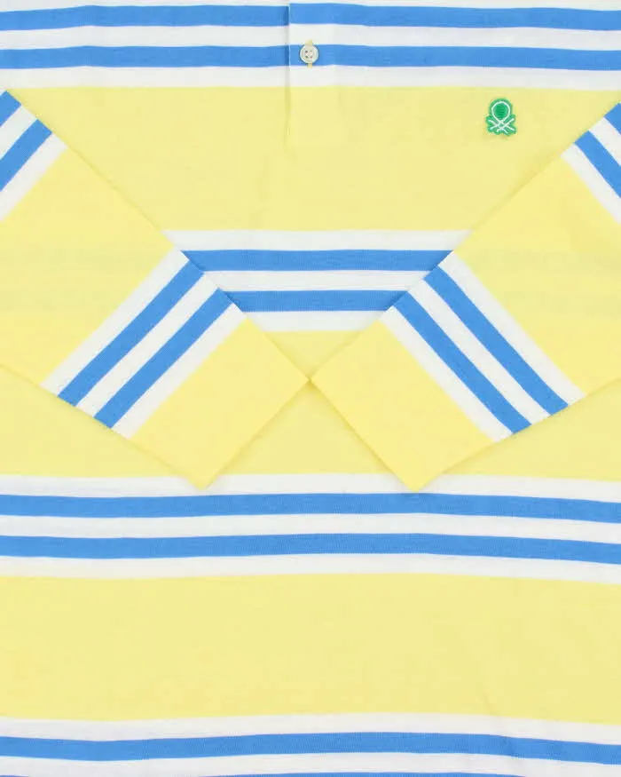 DSWT 1980s Benetton Stripe Long Sleeve Polo Shirt - M sold by Rokit product image thumbnail 4