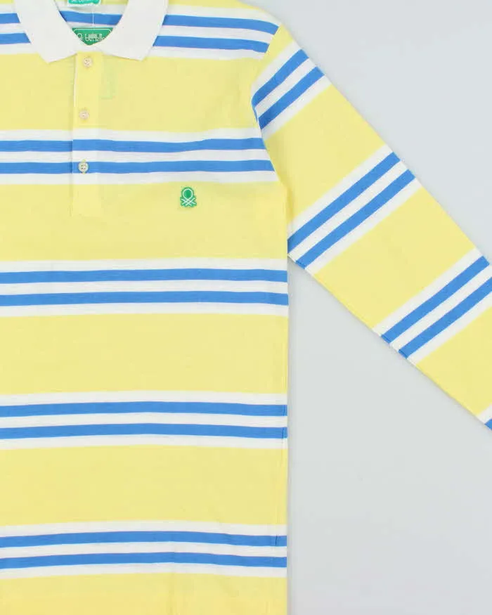 DSWT 1980s Benetton Stripe Long Sleeve Polo Shirt - M sold by Rokit product image thumbnail 3
