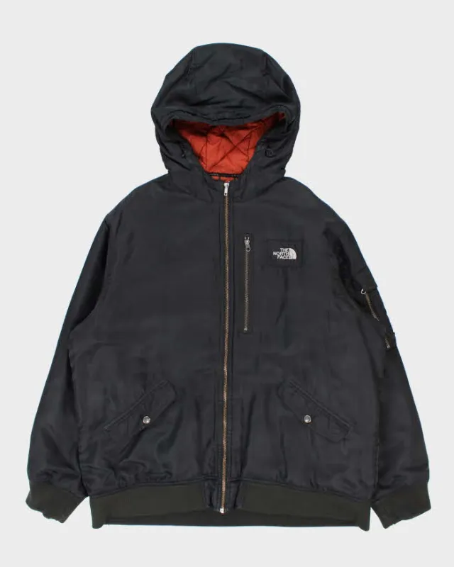 Vintage Y2K 00s The North Face Quilted Satin Hooded Bomber Jacket - XXL made by The North Face