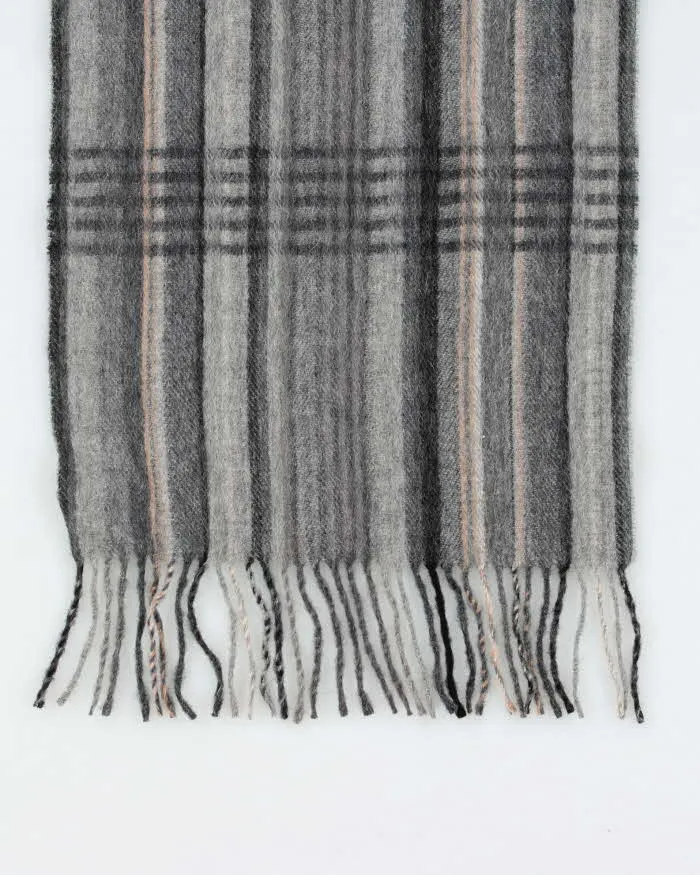 Vintage 1990s London Fog Cashmere Wool Blend Check Fringed Scarf sold by Rokit product image thumbnail 4