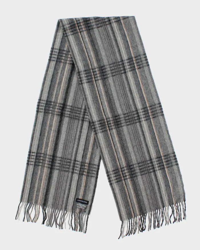 Vintage 1990s London Fog Cashmere Wool Blend Check Fringed Scarf sold by Rokit product image thumbnail 2