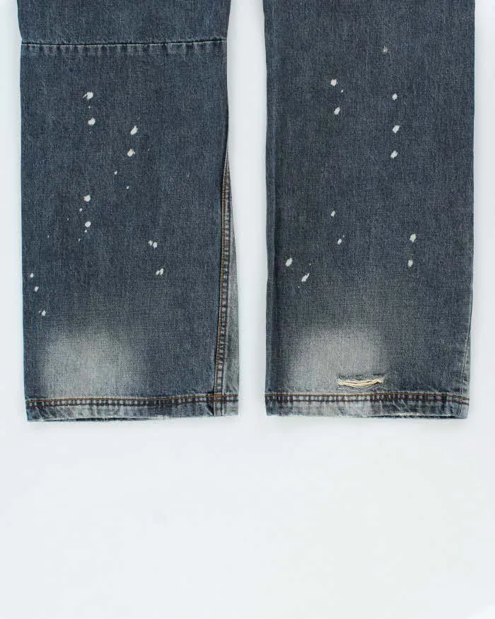 Vintage Y2k 00s Armani Exchange Distressed Wide Leg Jeans - W36 L32 sold by Rokit product image thumbnail 5