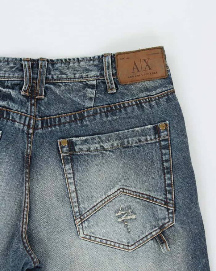 Vintage Y2k 00s Armani Exchange Distressed Wide Leg Jeans - W36 L32 sold by Rokit product image thumbnail 4