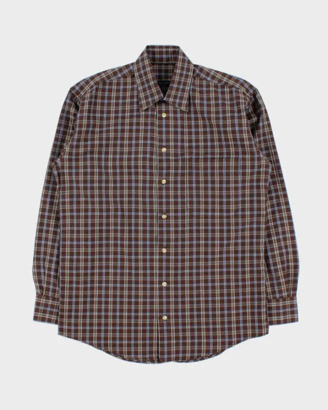 Vintage Y2K 00s Burberry Nova Check Made In USA Long Sleeve Shirt - S sold by Rokit