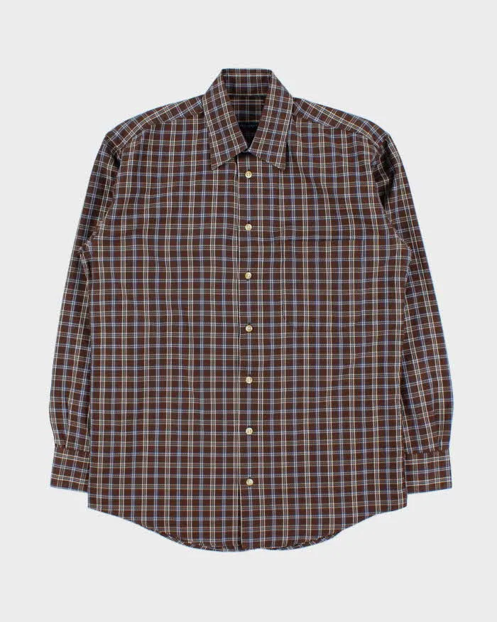 Vintage Y2K 00s Burberry Nova Check Made In USA Long Sleeve Shirt - S sold by Rokit