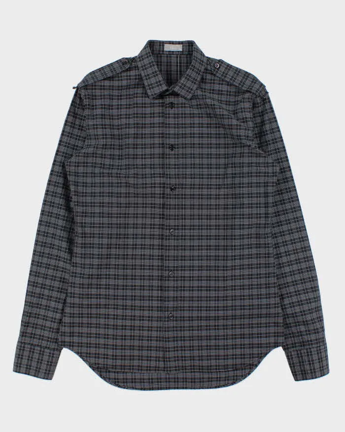 Vintage SS2006 Y2K Dior 'Heidi Slimane' Japanese Exclusive Tartan Epaulette Long Sleeve Shirt - L sold by Rokit