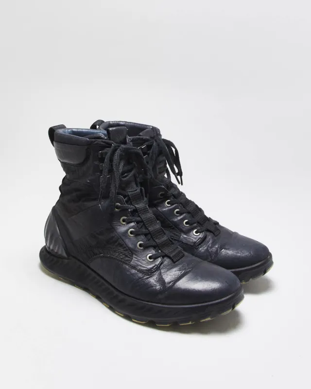 Vintage Ecco x Stone Island S0404 Dyed Exostrike Dyneema Leather Ankle Boots - UK 8 made by Rokit