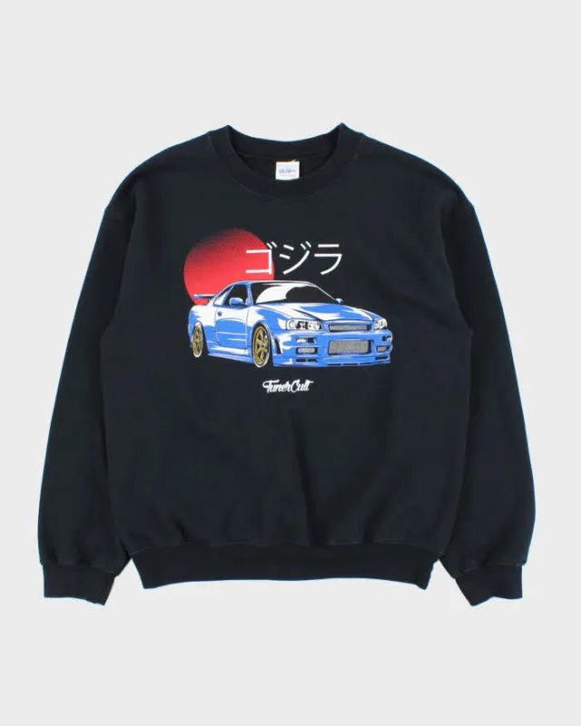 Vintage Y2K 00s R34 Skyline Japanese Tuner Crewneck Sweatshirt - M made by Rokit