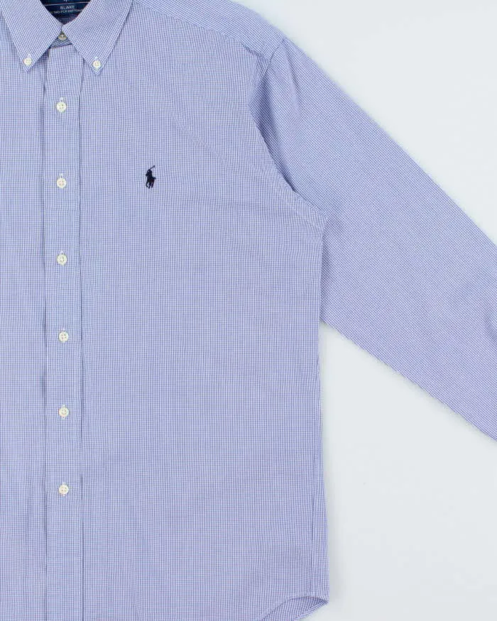 Vintage Y2K 00s Ralph Lauren Blake Two-Ply Micro Gingham Long Sleeve Shirt - S sold by Rokit product image thumbnail 3