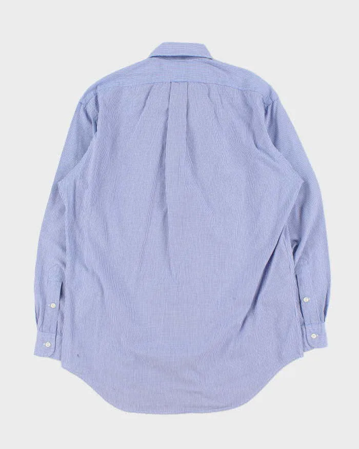 Vintage Y2K 00s Ralph Lauren Blake Two-Ply Micro Gingham Long Sleeve Shirt - S sold by Rokit product image thumbnail 2