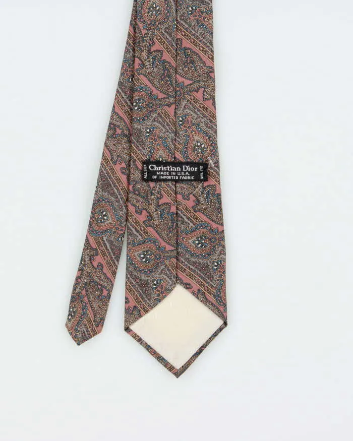 Vintage Christian Dior Paisley Pattern Silk Tie sold by Rokit product image thumbnail 3