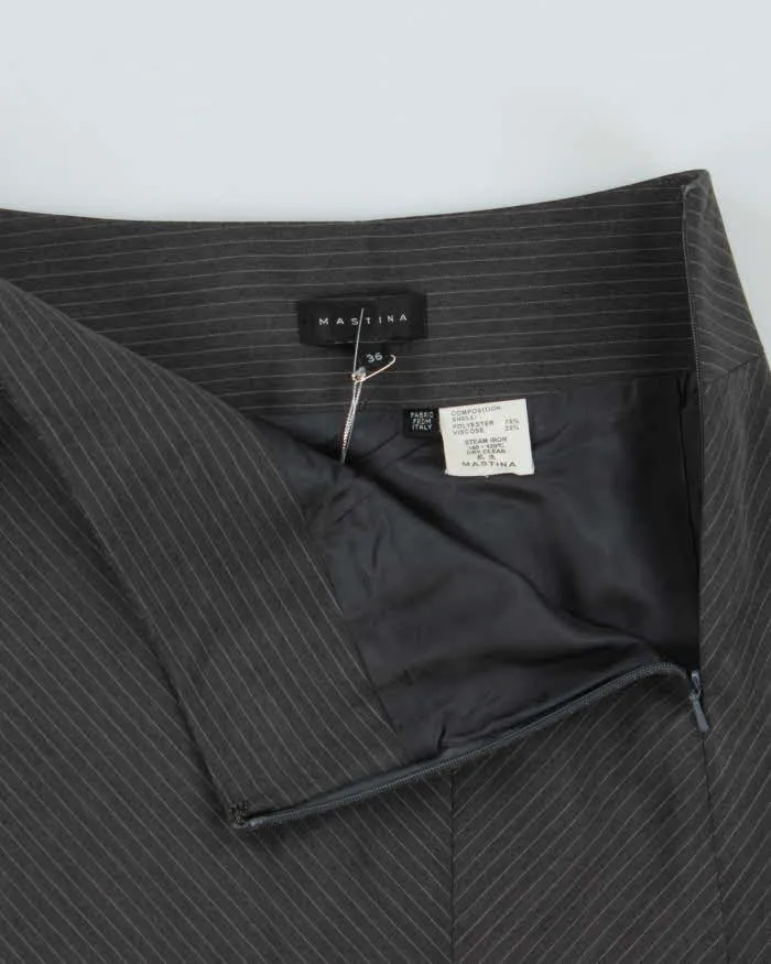 DSWT 1990s Mastina Diagonal Stripe Leg Split Skirt - XS sold by Rokit product image thumbnail 5