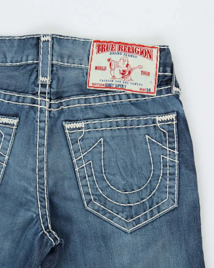 Vintage Y2K 00s True Religion Bobby Super T Made In USA Bootcut Denim Jeans - W34 L30 sold by Rokit product image thumbnail 4