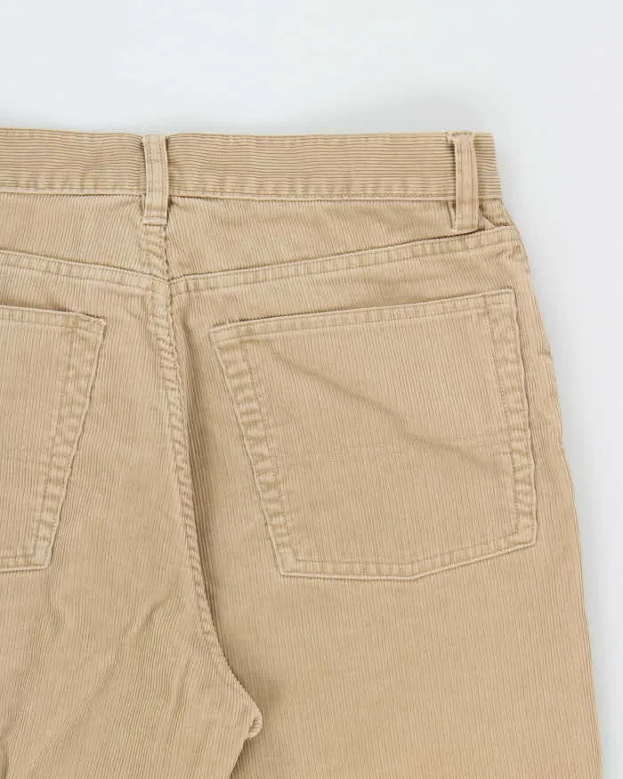 Vintage Y2K 00s Polo Ralph Lauren Relaxed Straight Leg Camel Corduroy Trousers - W31 L30 sold by Rokit product image thumbnail 4