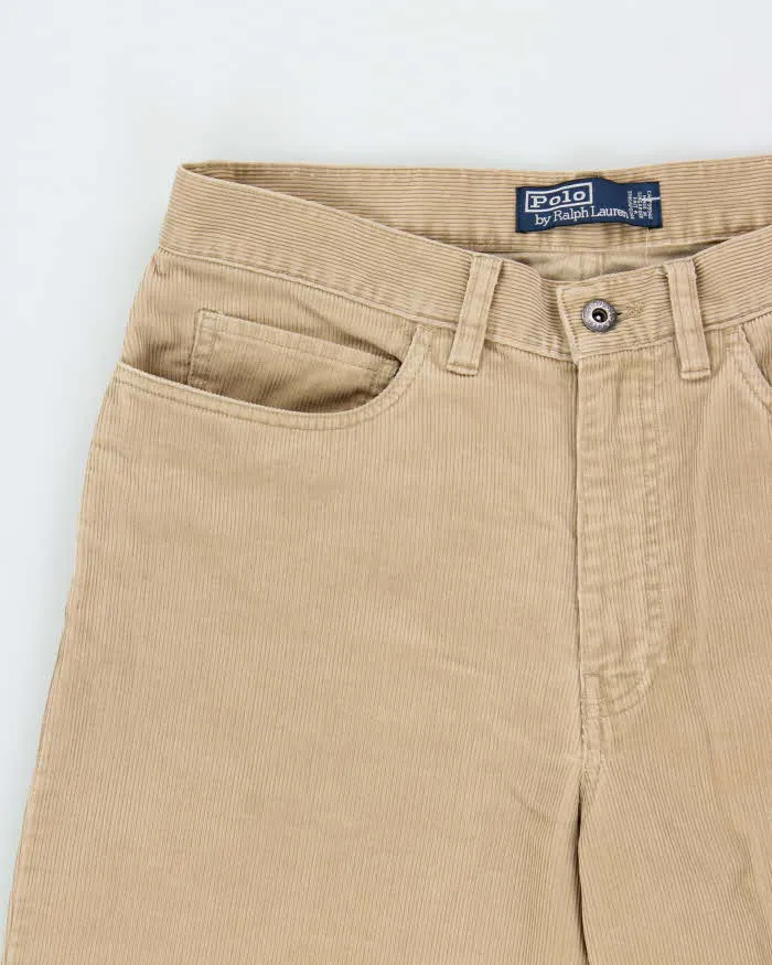 Vintage Y2K 00s Polo Ralph Lauren Relaxed Straight Leg Camel Corduroy Trousers - W31 L30 sold by Rokit product image thumbnail 3