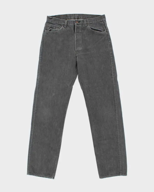 Vintage 1989 Levi's 501 Red Batwing Made In USA Straight Leg Denim Jeans - W34 L34 made by Levi's