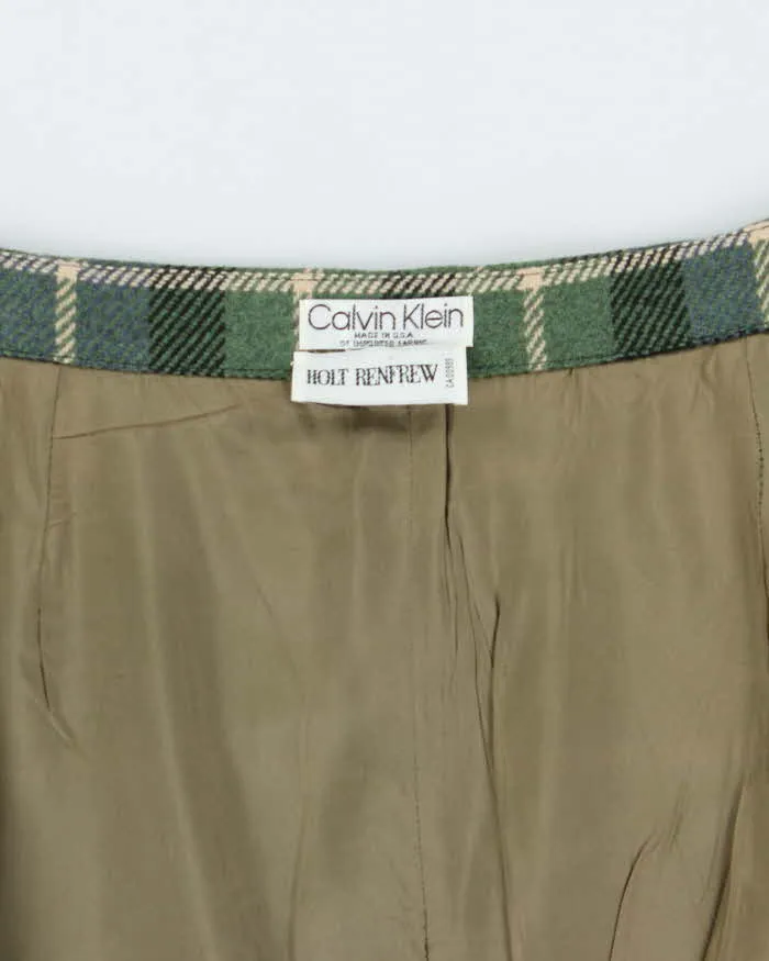 Vintage 1990s Calvin Klein Wool Blend Wrap Skirt - S sold by Rokit product image thumbnail 5