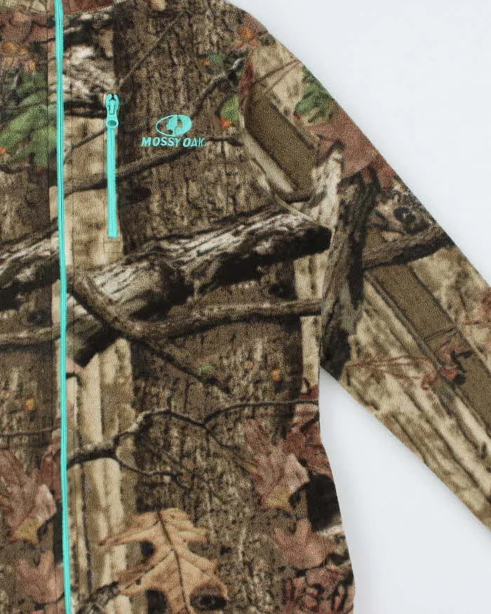 Vintage Y2K 00s Mossy Oak Break Up Infinity Women's Realtree Camo Full-Zip Fleece - M sold by Rokit product image thumbnail 3