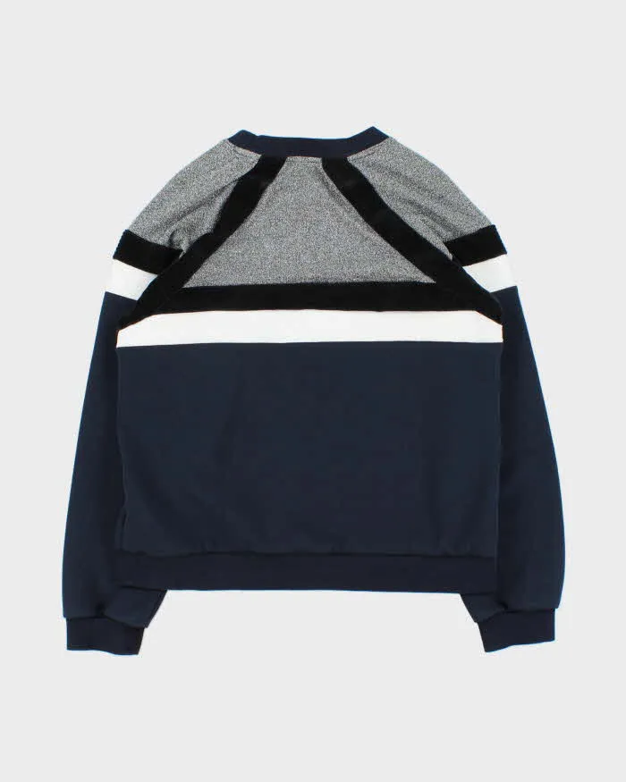 Vintage Sandro Women's Textured Striped Crewneck Sweatshirt - L sold by Rokit product image thumbnail 2
