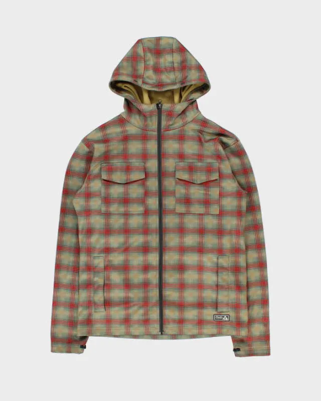 Vintage Y2K 00s Burton Biltmore System Fleece Lined Plaid Hooded Ski Jacket - L sold by Rokit