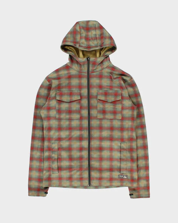 Vintage Y2K 00s Burton Biltmore System Fleece Lined Plaid Hooded Ski Jacket - L sold by Rokit