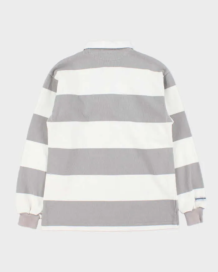 Vintage 1990s Barbarian American Heavyweight Striped Long Sleeve Rugby Shirt - S sold by Rokit product image thumbnail 2