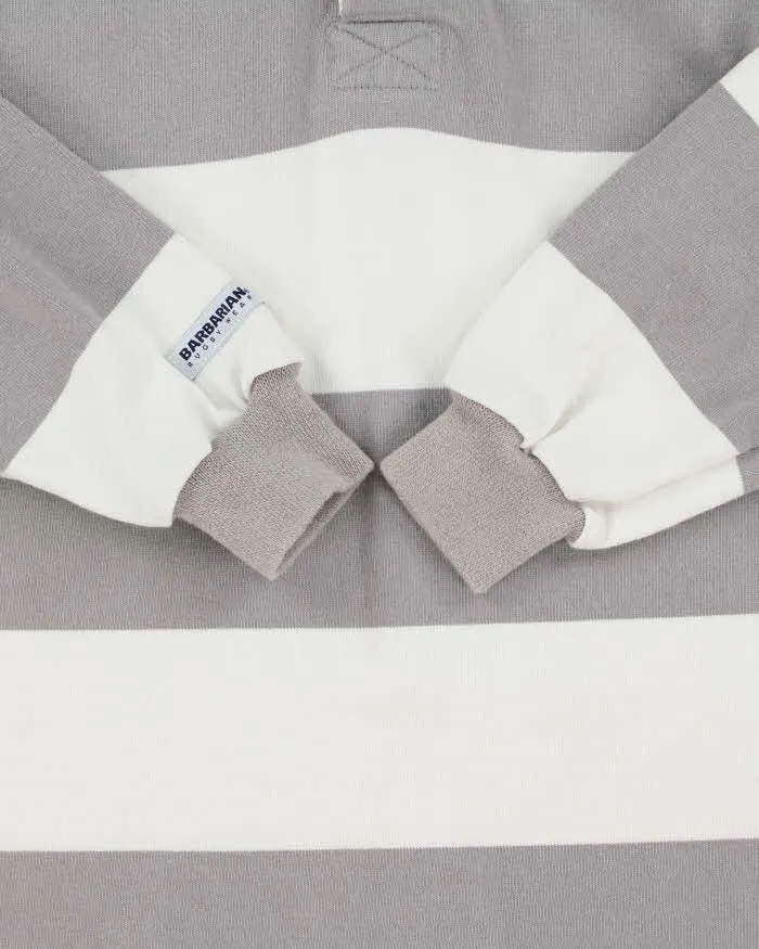 Vintage 1990s Barbarian American Heavyweight Striped Long Sleeve Rugby Shirt - S sold by Rokit product image thumbnail 4