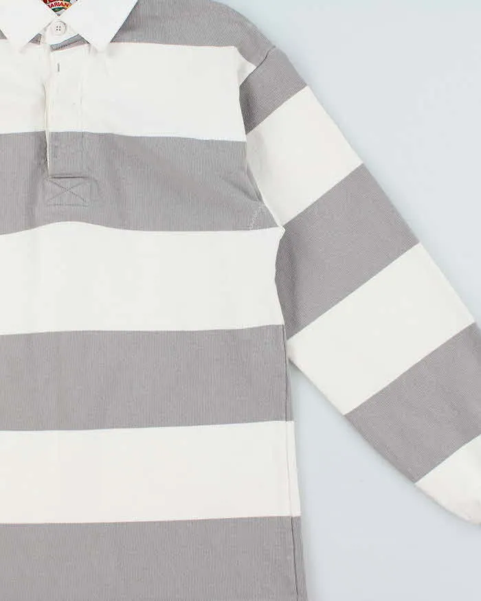 Vintage 1990s Barbarian American Heavyweight Striped Long Sleeve Rugby Shirt - S sold by Rokit product image thumbnail 3