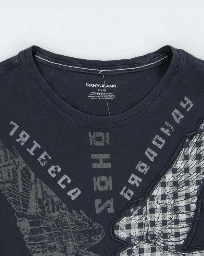 Vintage Y2K 00s DKNY Jeans Double Layer Graphic Long Sleeve T-Shirt - M sold by Rokit product image thumbnail 5