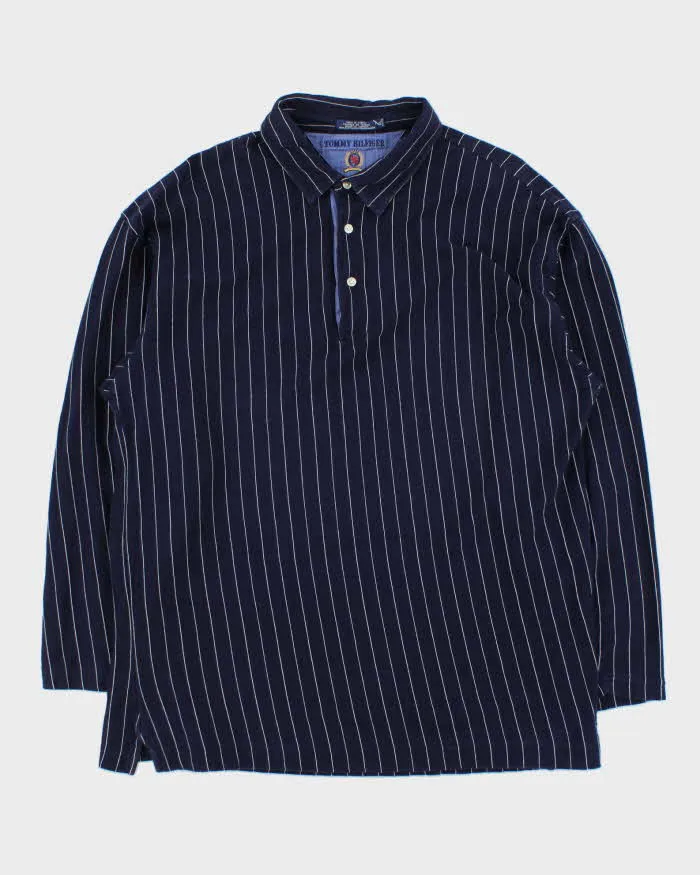 Vintage Y2K 00s Tommy Hilfiger Striped Long Sleeve Polo Shirt - XL sold by Rokit