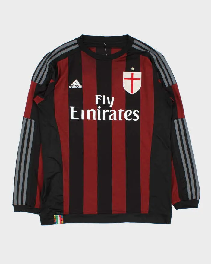 Vintage 2015-16 Adidas AC Milan FC Long Sleeve Home Shirt - L sold by Rokit