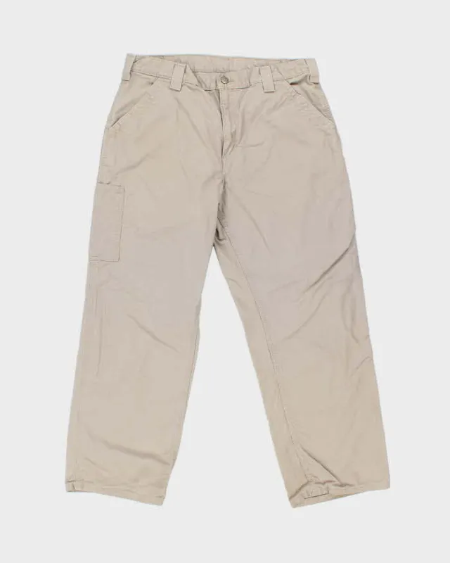 Vintage Carhartt B151 Canvas Tan Original Dungaree Fit Trousers - W36 L30 sold by Rokit