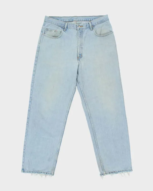 Vintage 1990s Polo Jeans Ralph Lauren Light Mud Wash Relaxed Straight Leg Denim Jeans - W36 L30 sold by Rokit