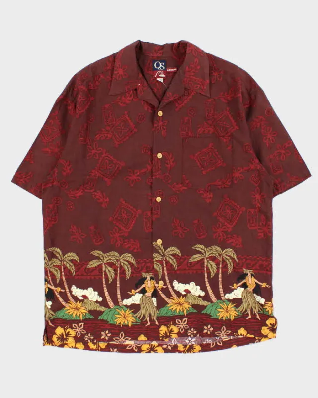 Vintage 2000s Quicksilver Hawaiian Shirt - M made by Rokit