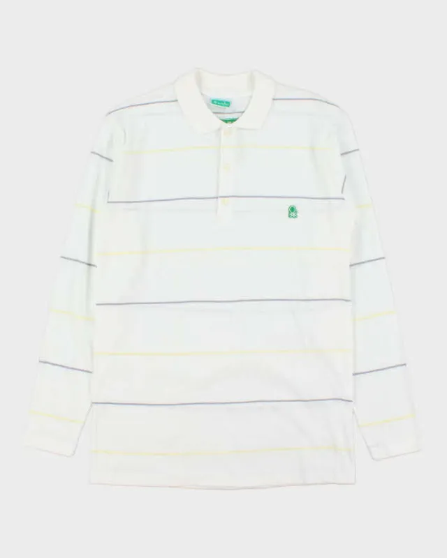 DSWT 1980s Benetton Long Sleeve Polo Shirt - M sold by Rokit