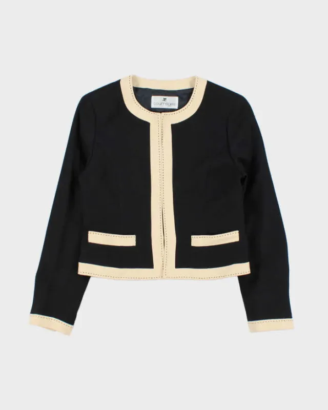 Vintage 1990s Courreges Made In Japan Women's Wool Cropped Blazer - S made by Rokit