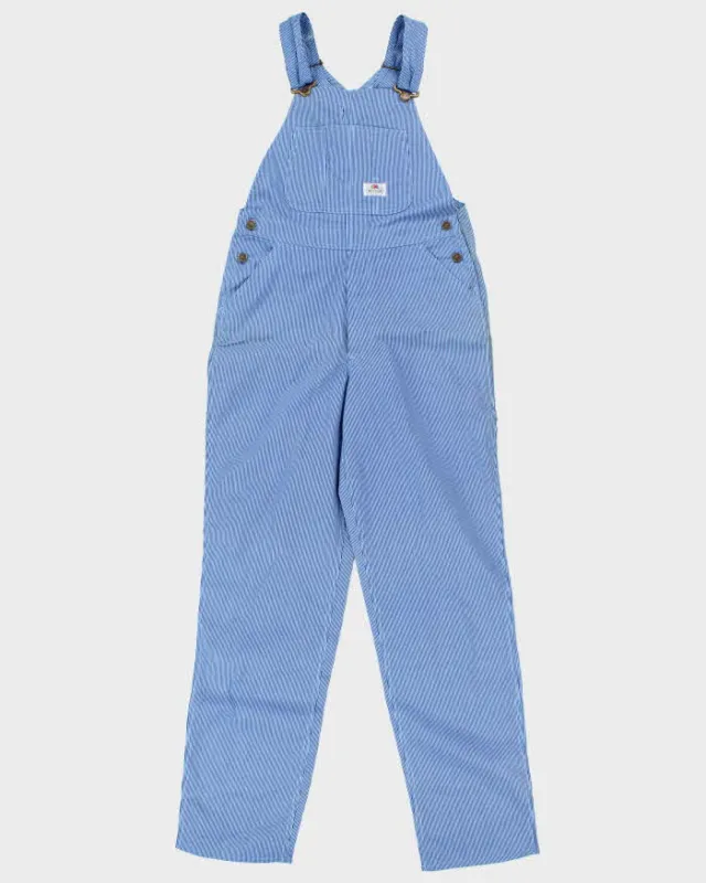 DSWT 1980s Fruit Of The Loom Pinstriped Dungarees - W33 L34 made by Fruit of the Loom