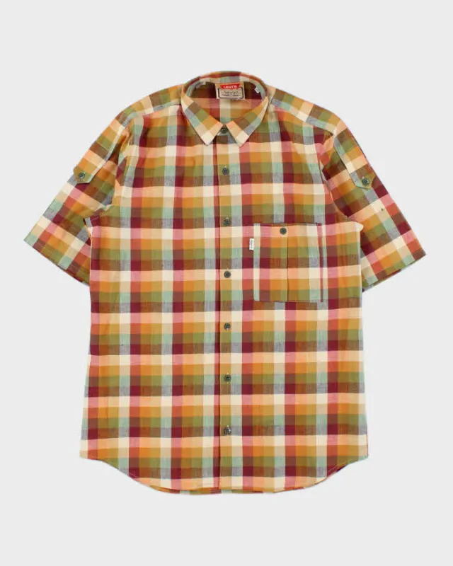 Deadstock 1980s Levi's White Tab Check Short Sleeve Shirt - L sold by Rokit