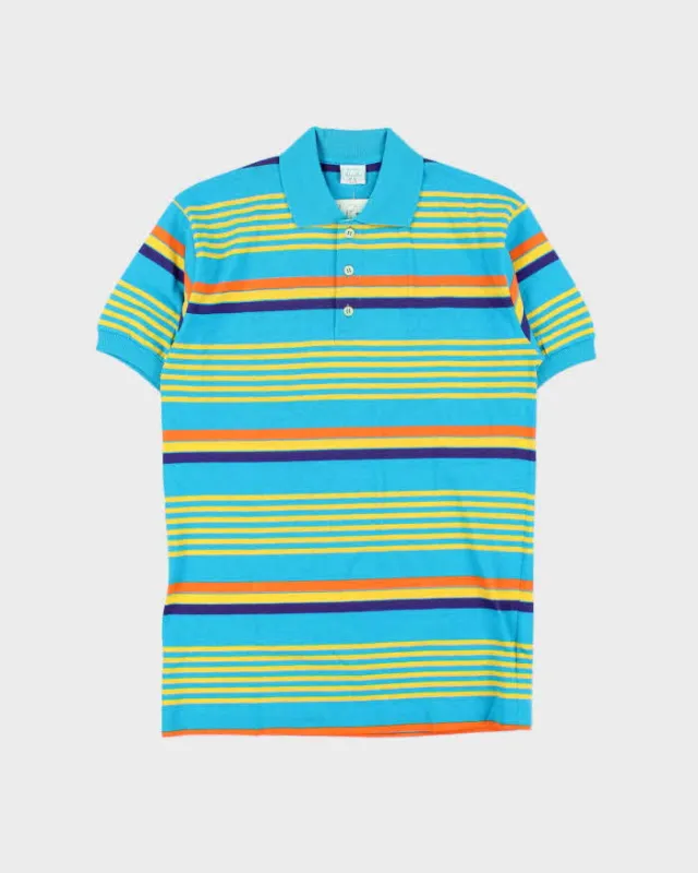 DSWT 1980s Benetton Stripe Polo Shirt - S made by United Colors Of Benetton