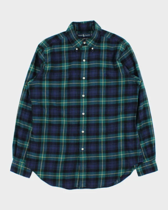 Vintage Y2K 00s Ralph Lauren Tartan Classic Fit Long Sleeve Shirt - M sold by Rokit