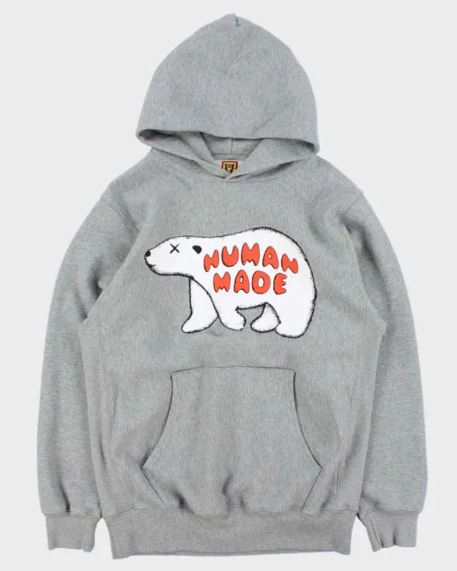 AW2021 Human Made x Kaws Made In Japan Heavyweight Marl Grey Pullover Hoodie - XL sold by Rokit