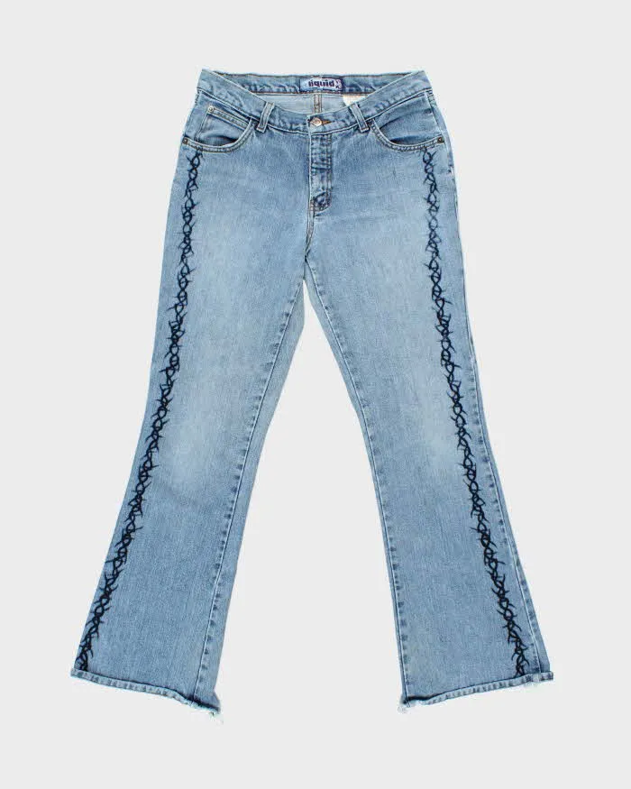 Vintage 1990s Liquid Barbed Wire Flare Jeans - W32 L32 sold by Rokit