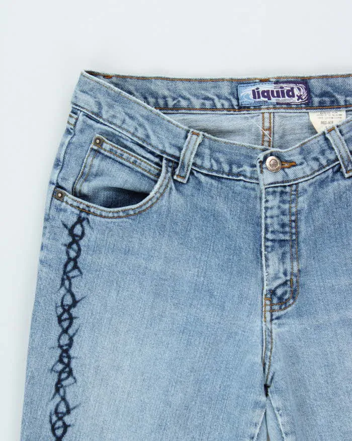 Vintage 1990s Liquid Barbed Wire Flare Jeans - W32 L32 sold by Rokit product image thumbnail 3