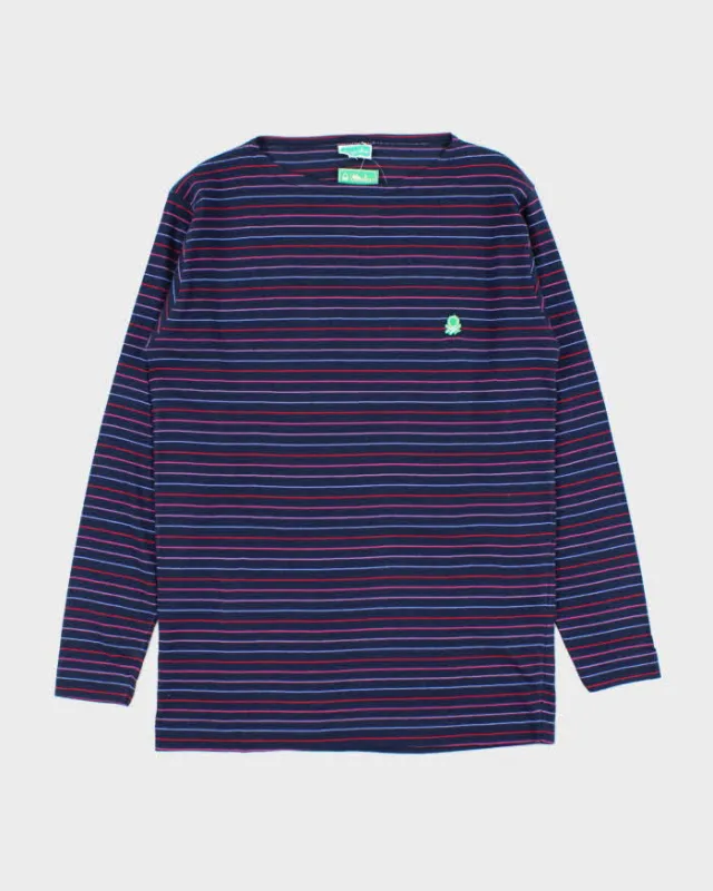 DSWT 1980s Benetton Stripe Long Sleeve T-shirt - M sold by Rokit