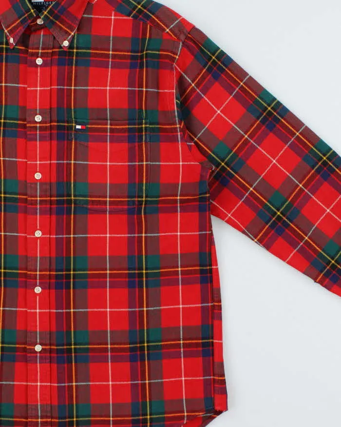 Vintage 1990s Tommy Hilfiger Heavyweight Tartan Long Sleeve Flannel Shirt - S sold by Rokit product image thumbnail 3