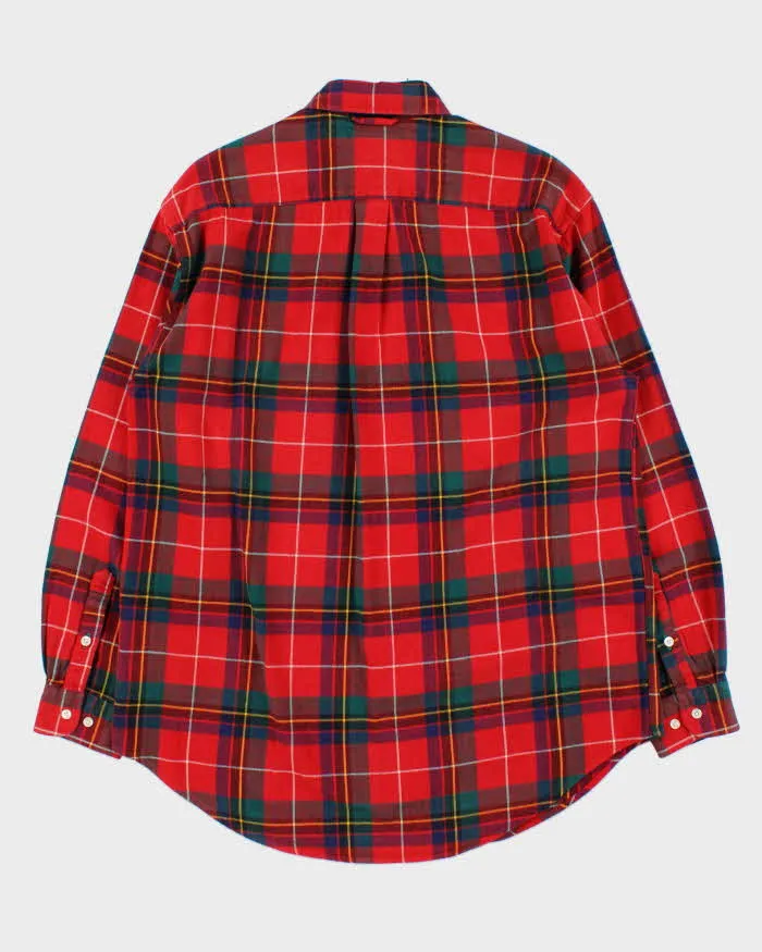Vintage 1990s Tommy Hilfiger Heavyweight Tartan Long Sleeve Flannel Shirt - S sold by Rokit product image thumbnail 2