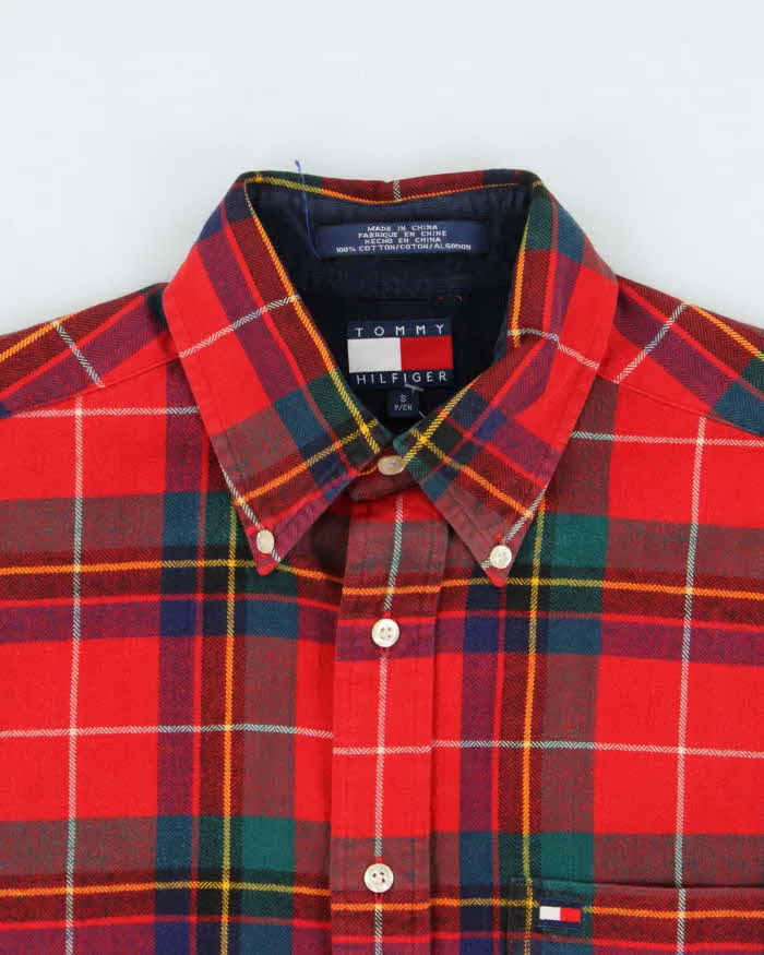 Vintage 1990s Tommy Hilfiger Heavyweight Tartan Long Sleeve Flannel Shirt - S sold by Rokit product image thumbnail 5