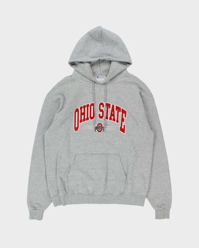 Vintage Y2K 00s Champion Ohio State Marl Grey Pullover Hoodie  - L sold by Rokit