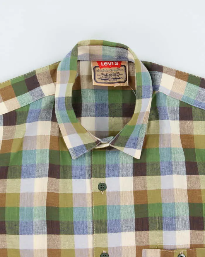 Deadstock 1980s Levi's White Tab Check Short Sleeve Shirt - L sold by Rokit product image thumbnail 5